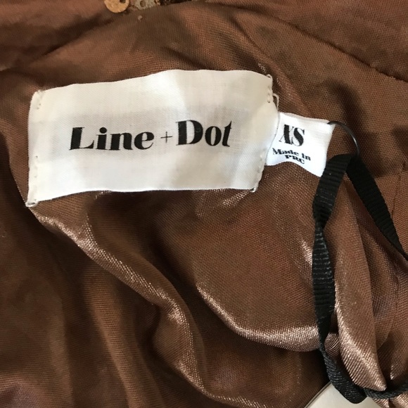 Line &  Dot Sequin Metallic Spaghetti Strap Dress - Picture 4 of 5